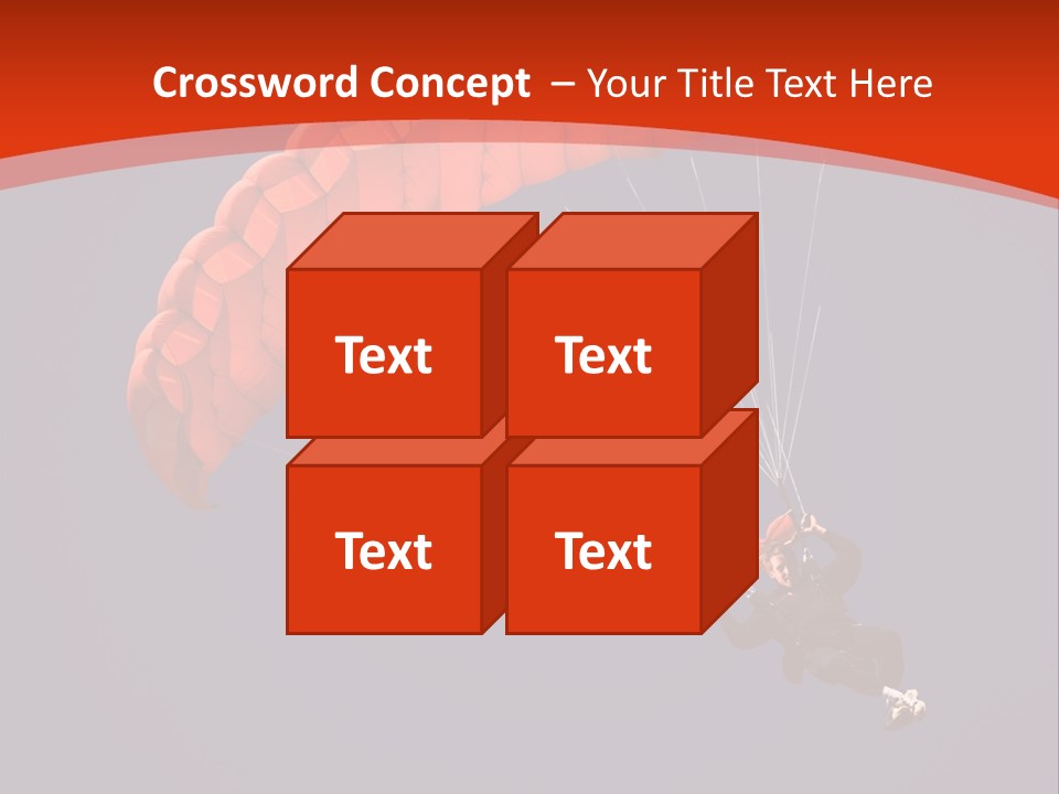 A Person Parasailing In The Air With A Blue Sky In The Background PowerPoint Template