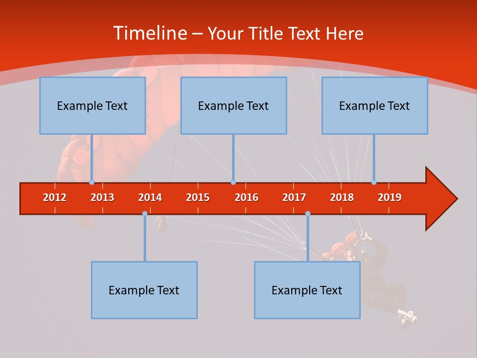 A Person Parasailing In The Air With A Blue Sky In The Background PowerPoint Template