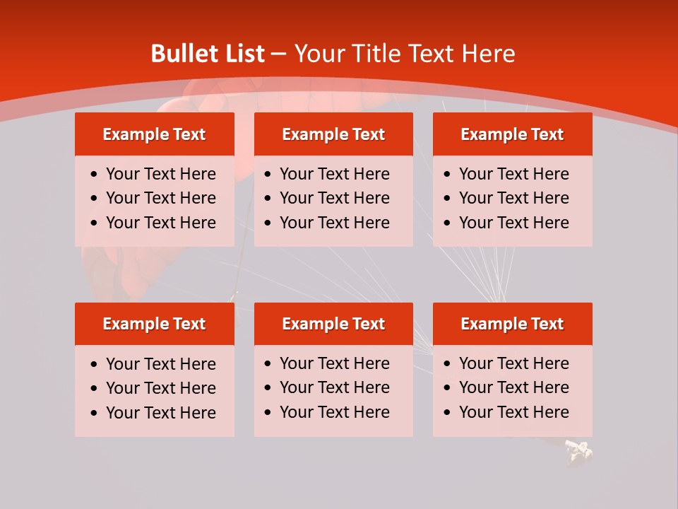 A Person Parasailing In The Air With A Blue Sky In The Background PowerPoint Template