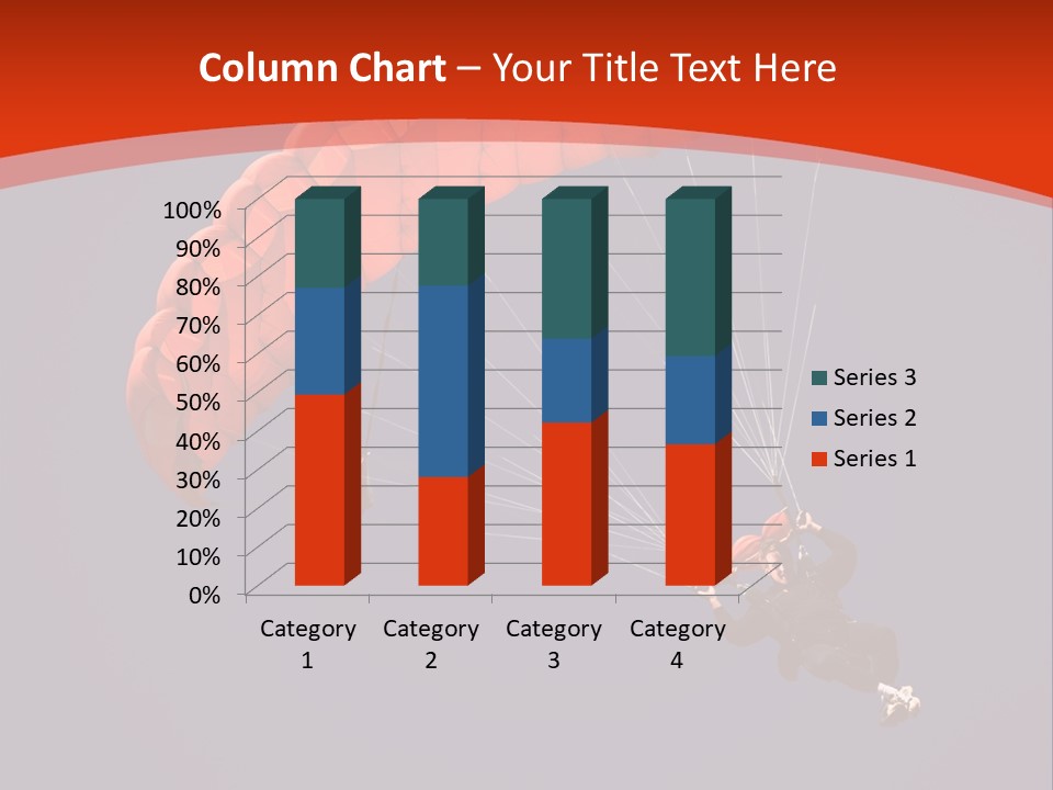 A Person Parasailing In The Air With A Blue Sky In The Background PowerPoint Template