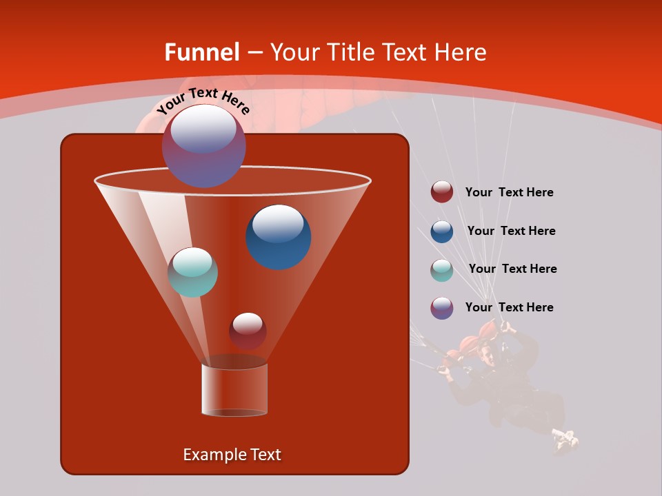 A Person Parasailing In The Air With A Blue Sky In The Background PowerPoint Template