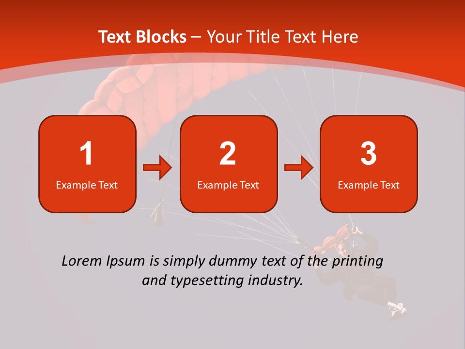 A Person Parasailing In The Air With A Blue Sky In The Background PowerPoint Template