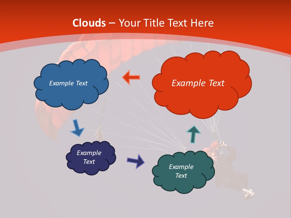 A Person Parasailing In The Air With A Blue Sky In The Background PowerPoint Template