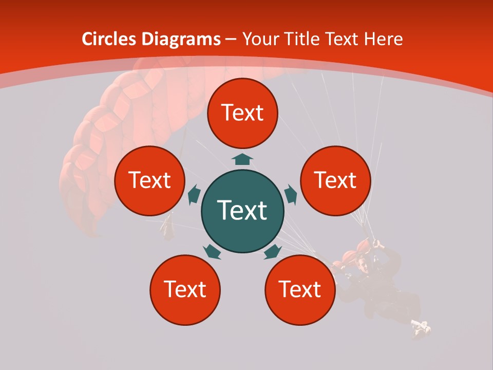 A Person Parasailing In The Air With A Blue Sky In The Background PowerPoint Template