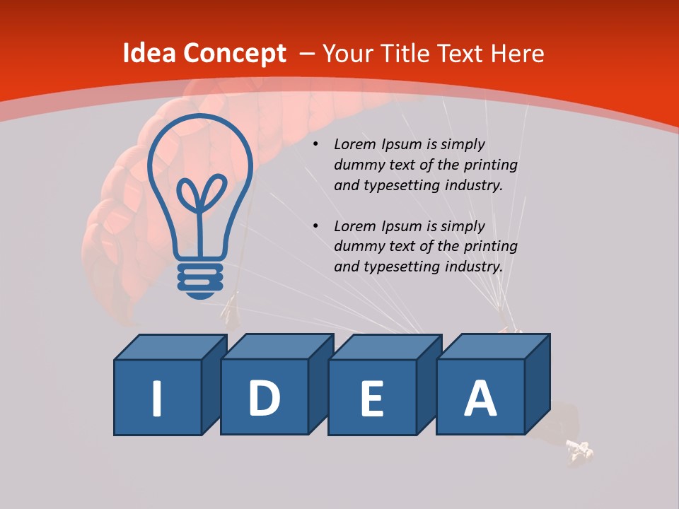 A Person Parasailing In The Air With A Blue Sky In The Background PowerPoint Template