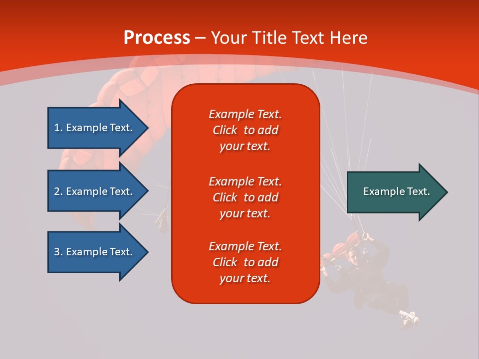 A Person Parasailing In The Air With A Blue Sky In The Background PowerPoint Template