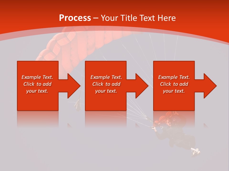 A Person Parasailing In The Air With A Blue Sky In The Background PowerPoint Template