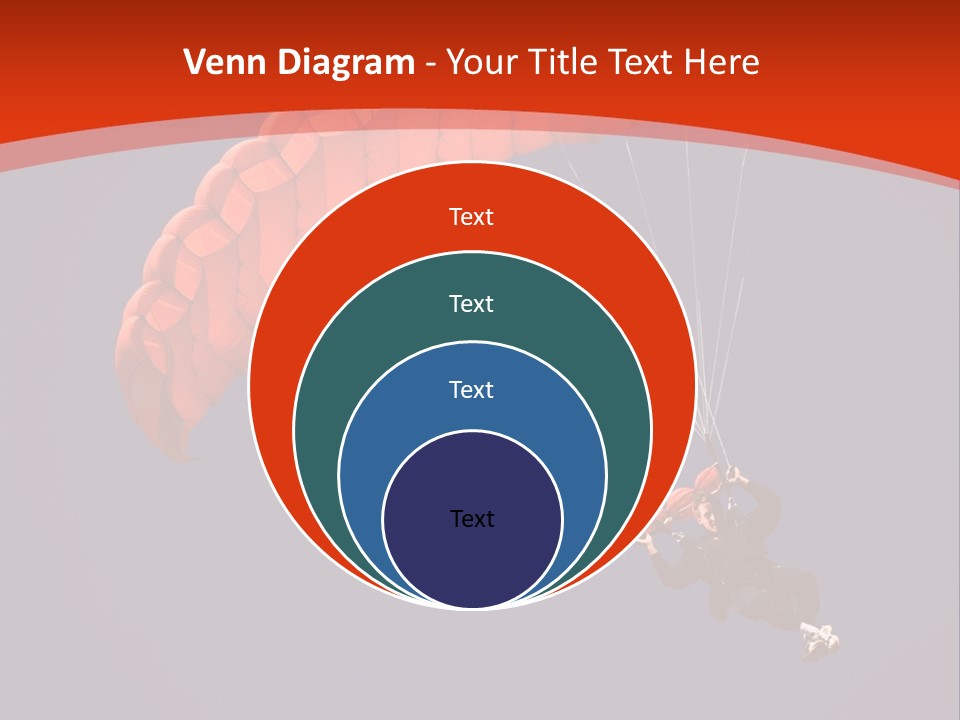 A Person Parasailing In The Air With A Blue Sky In The Background PowerPoint Template