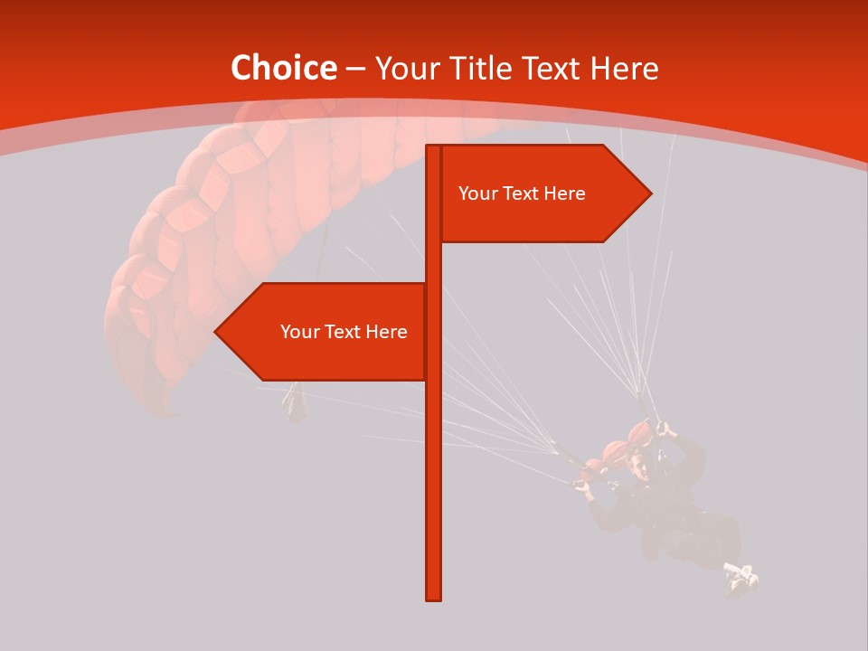 A Person Parasailing In The Air With A Blue Sky In The Background PowerPoint Template