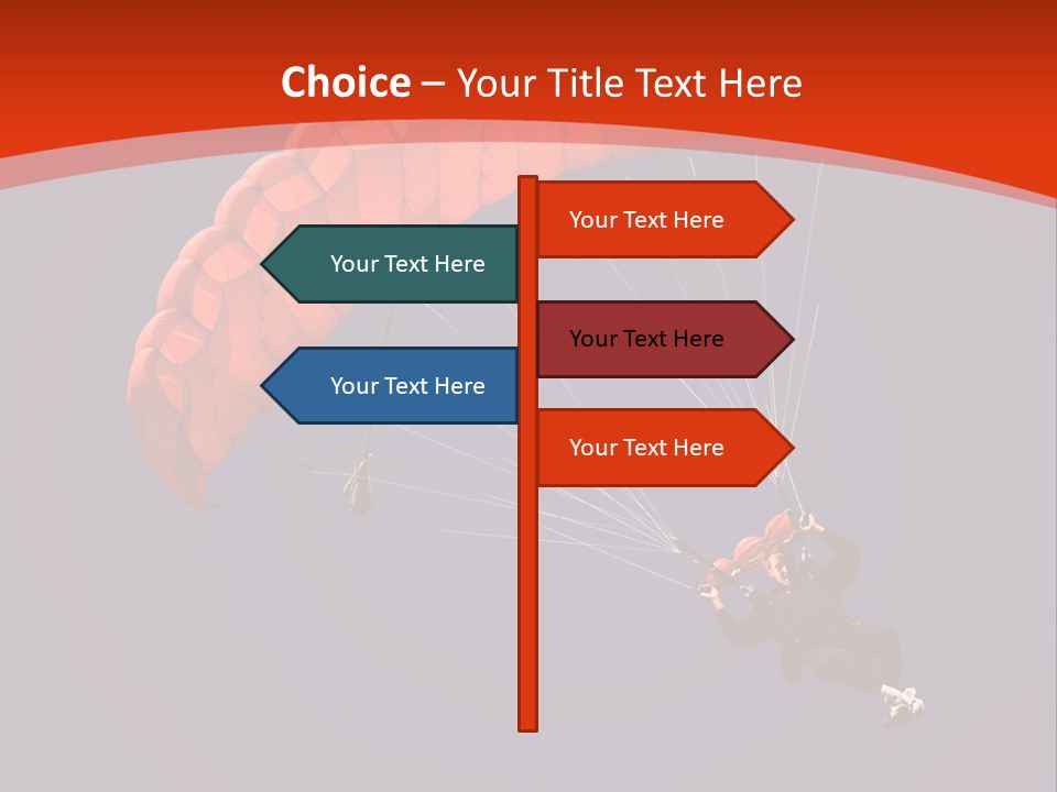 A Person Parasailing In The Air With A Blue Sky In The Background PowerPoint Template