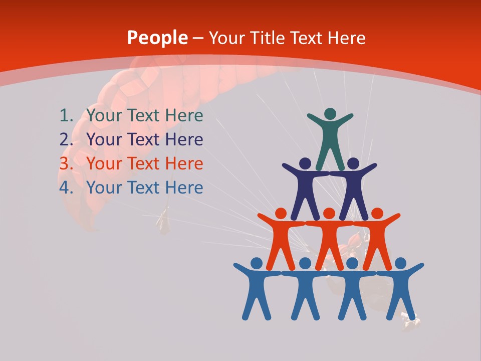 A Person Parasailing In The Air With A Blue Sky In The Background PowerPoint Template