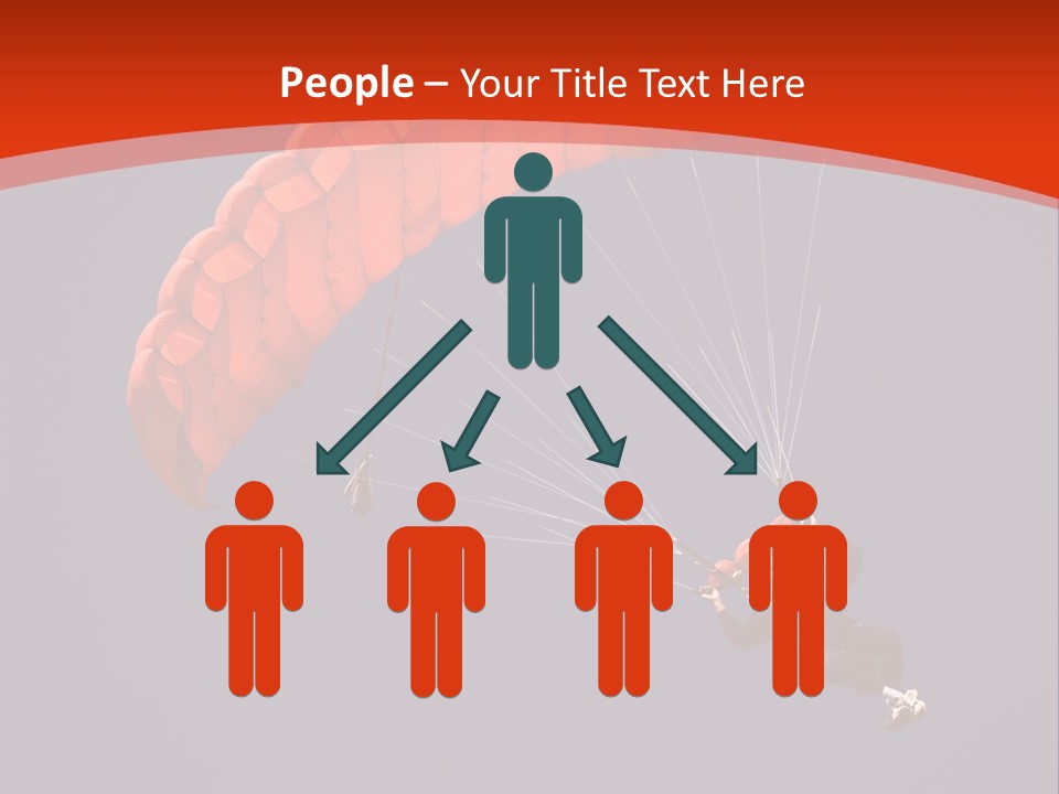 A Person Parasailing In The Air With A Blue Sky In The Background PowerPoint Template