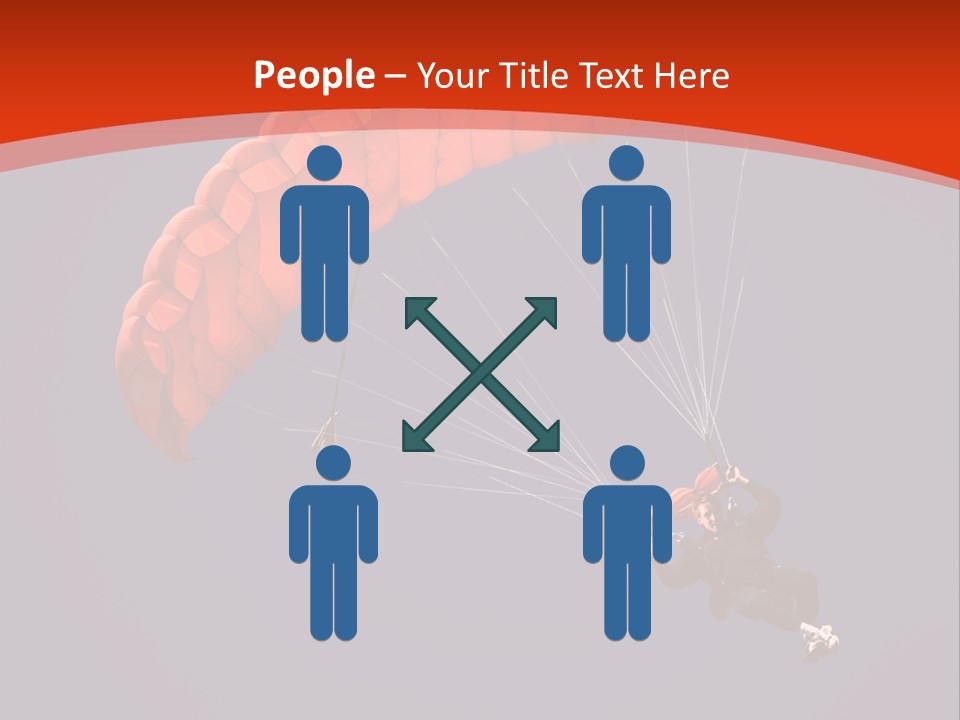 A Person Parasailing In The Air With A Blue Sky In The Background PowerPoint Template