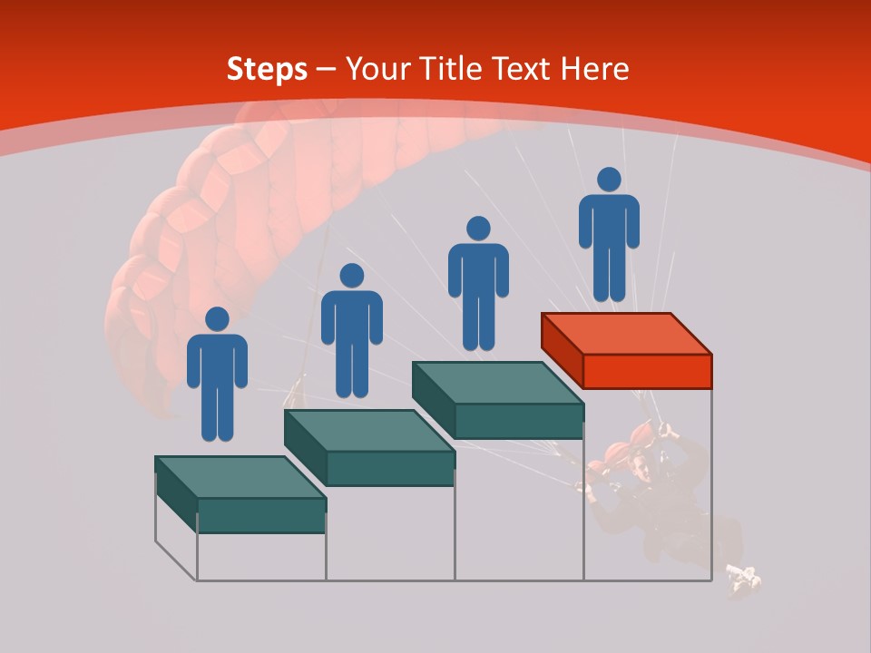 A Person Parasailing In The Air With A Blue Sky In The Background PowerPoint Template