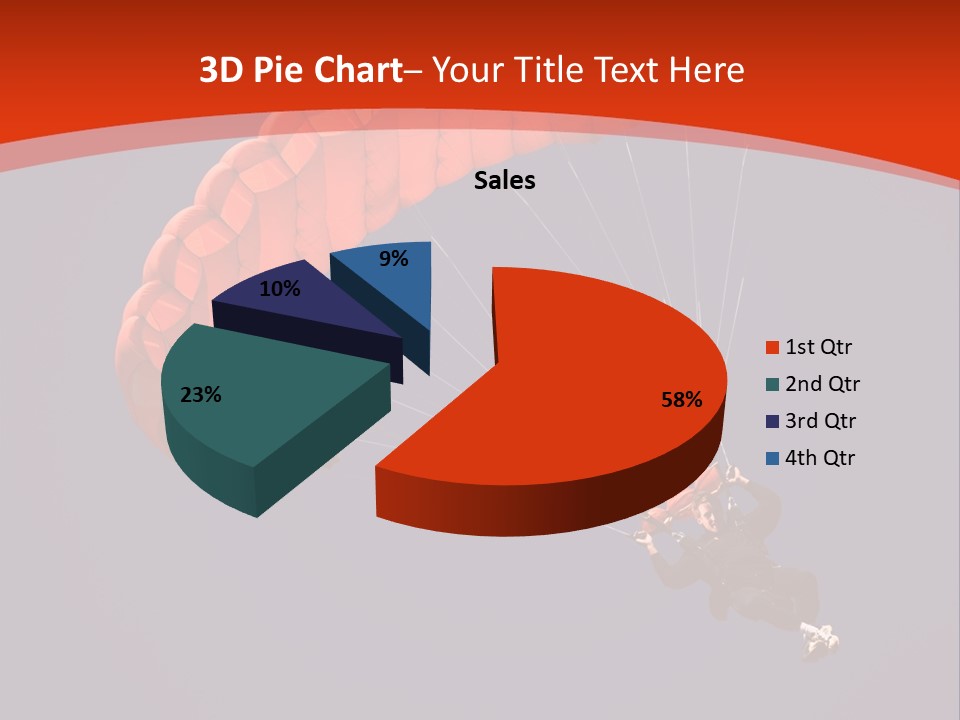 A Person Parasailing In The Air With A Blue Sky In The Background PowerPoint Template