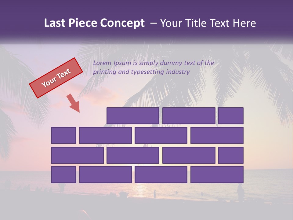 A Palm Tree With The Sun Setting In The Background PowerPoint Template