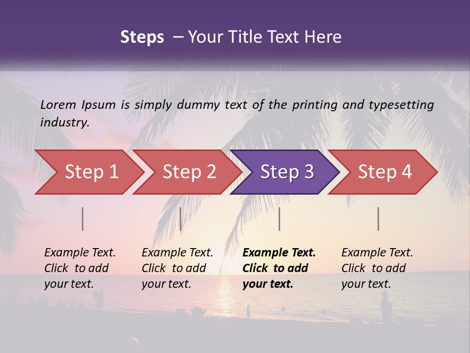 A Palm Tree With The Sun Setting In The Background PowerPoint Template