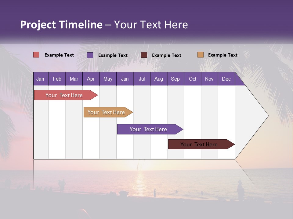 A Palm Tree With The Sun Setting In The Background PowerPoint Template
