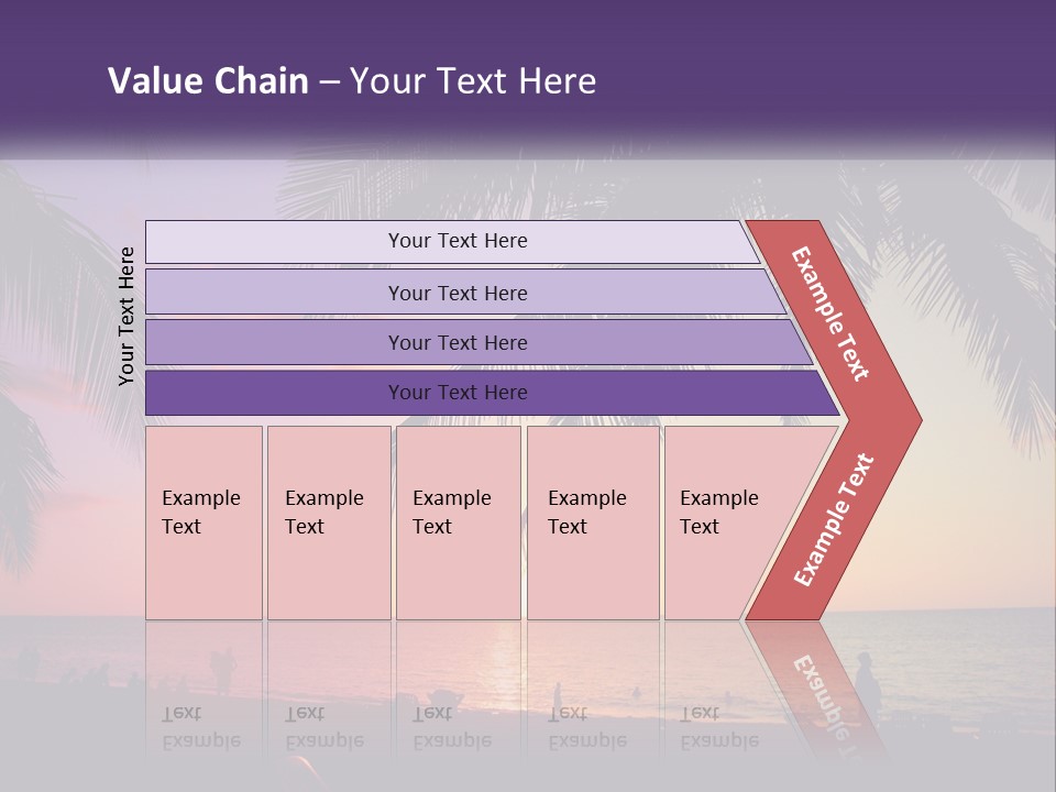 A Palm Tree With The Sun Setting In The Background PowerPoint Template