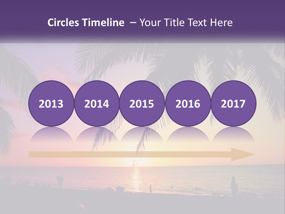 A Palm Tree With The Sun Setting In The Background PowerPoint Template