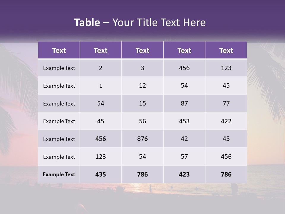A Palm Tree With The Sun Setting In The Background PowerPoint Template