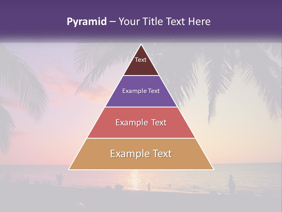 A Palm Tree With The Sun Setting In The Background PowerPoint Template