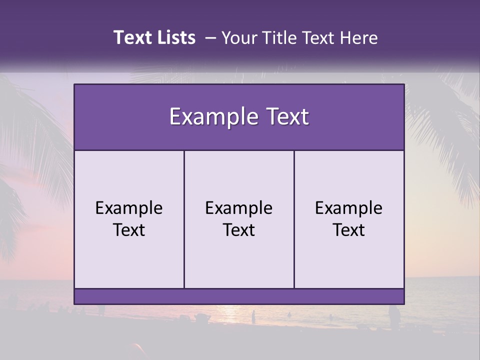 A Palm Tree With The Sun Setting In The Background PowerPoint Template