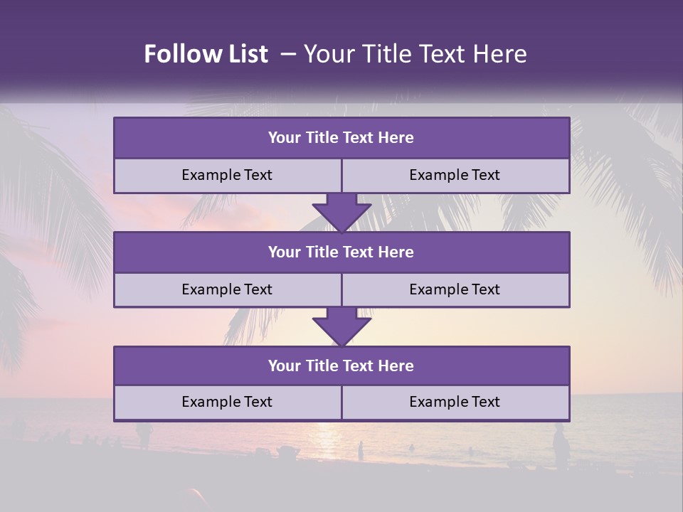 A Palm Tree With The Sun Setting In The Background PowerPoint Template