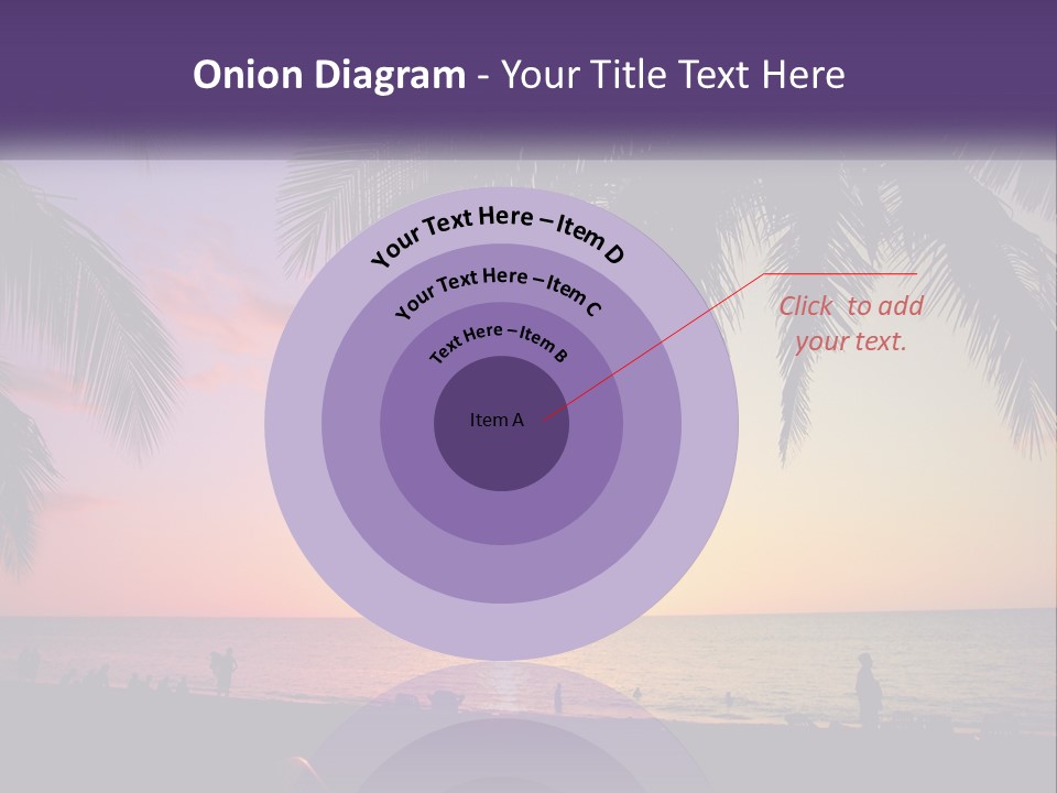 A Palm Tree With The Sun Setting In The Background PowerPoint Template