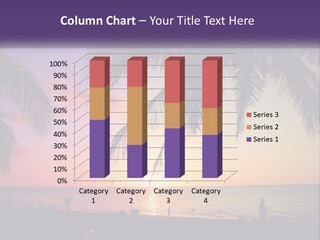 A Palm Tree With The Sun Setting In The Background PowerPoint Template