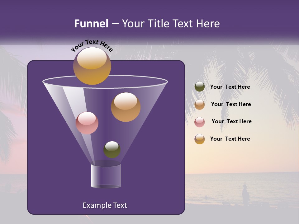 A Palm Tree With The Sun Setting In The Background PowerPoint Template