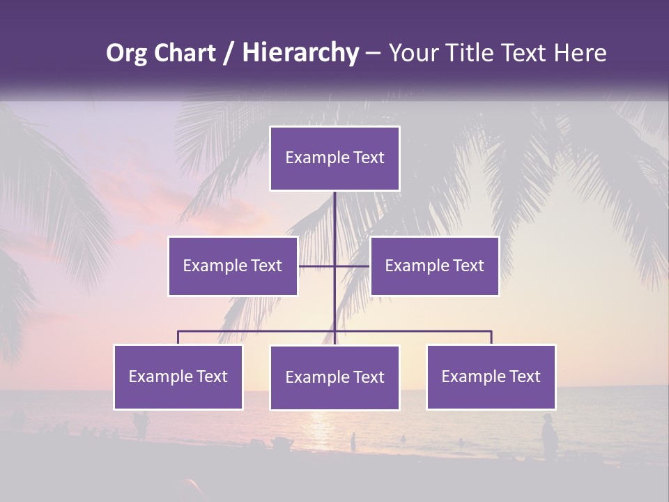 A Palm Tree With The Sun Setting In The Background PowerPoint Template