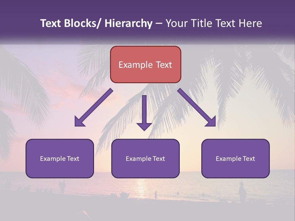 A Palm Tree With The Sun Setting In The Background PowerPoint Template