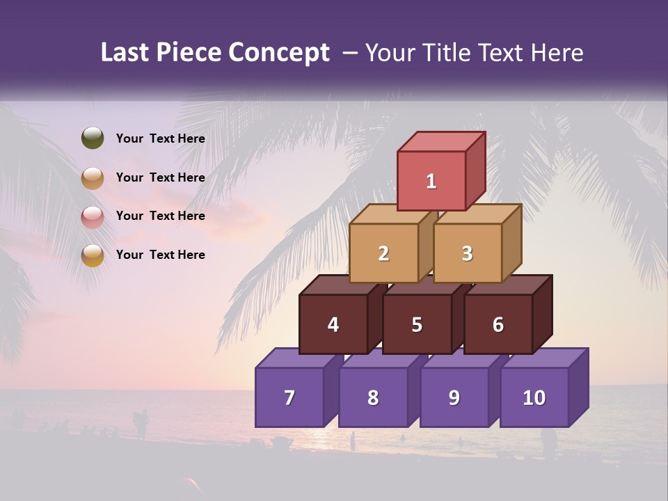 A Palm Tree With The Sun Setting In The Background PowerPoint Template