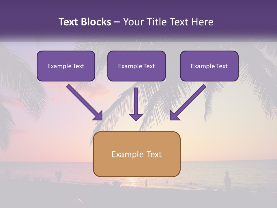 A Palm Tree With The Sun Setting In The Background PowerPoint Template