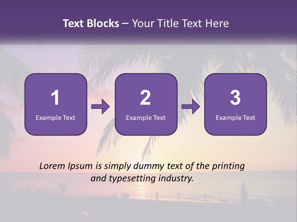 A Palm Tree With The Sun Setting In The Background PowerPoint Template