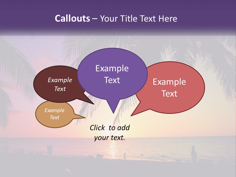 A Palm Tree With The Sun Setting In The Background PowerPoint Template