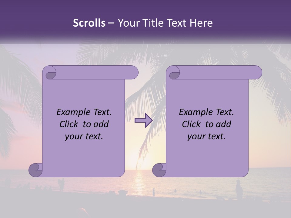 A Palm Tree With The Sun Setting In The Background PowerPoint Template