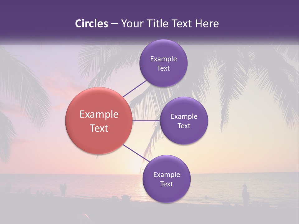 A Palm Tree With The Sun Setting In The Background PowerPoint Template