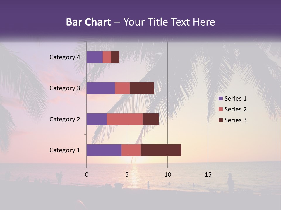 A Palm Tree With The Sun Setting In The Background PowerPoint Template
