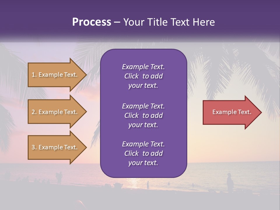A Palm Tree With The Sun Setting In The Background PowerPoint Template