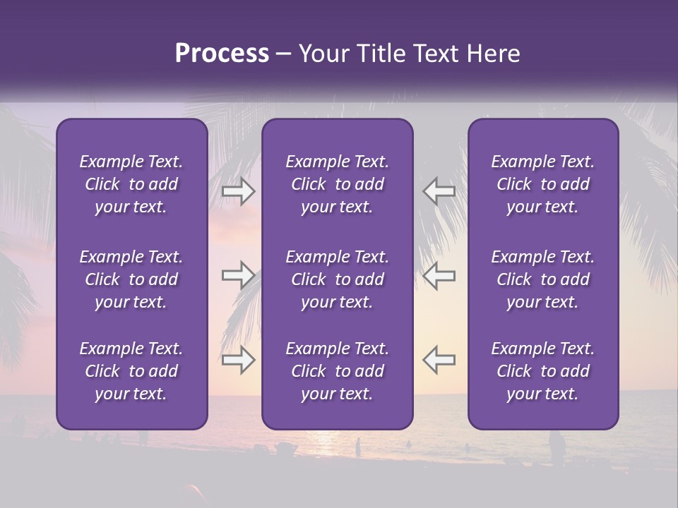 A Palm Tree With The Sun Setting In The Background PowerPoint Template