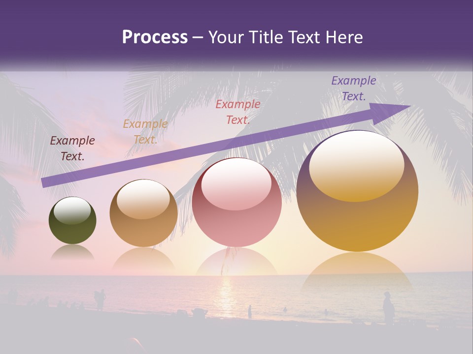 A Palm Tree With The Sun Setting In The Background PowerPoint Template
