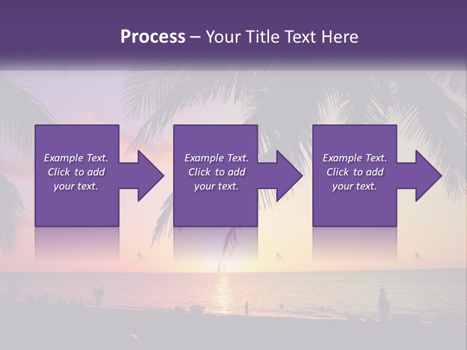 A Palm Tree With The Sun Setting In The Background PowerPoint Template