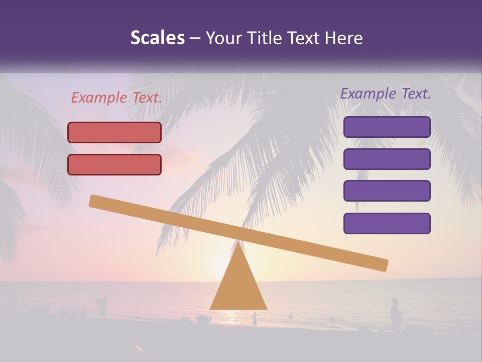 A Palm Tree With The Sun Setting In The Background PowerPoint Template