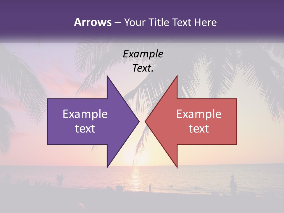 A Palm Tree With The Sun Setting In The Background PowerPoint Template