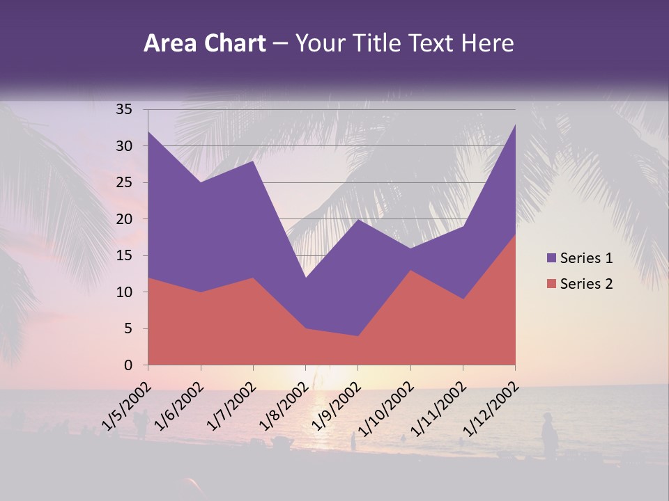A Palm Tree With The Sun Setting In The Background PowerPoint Template