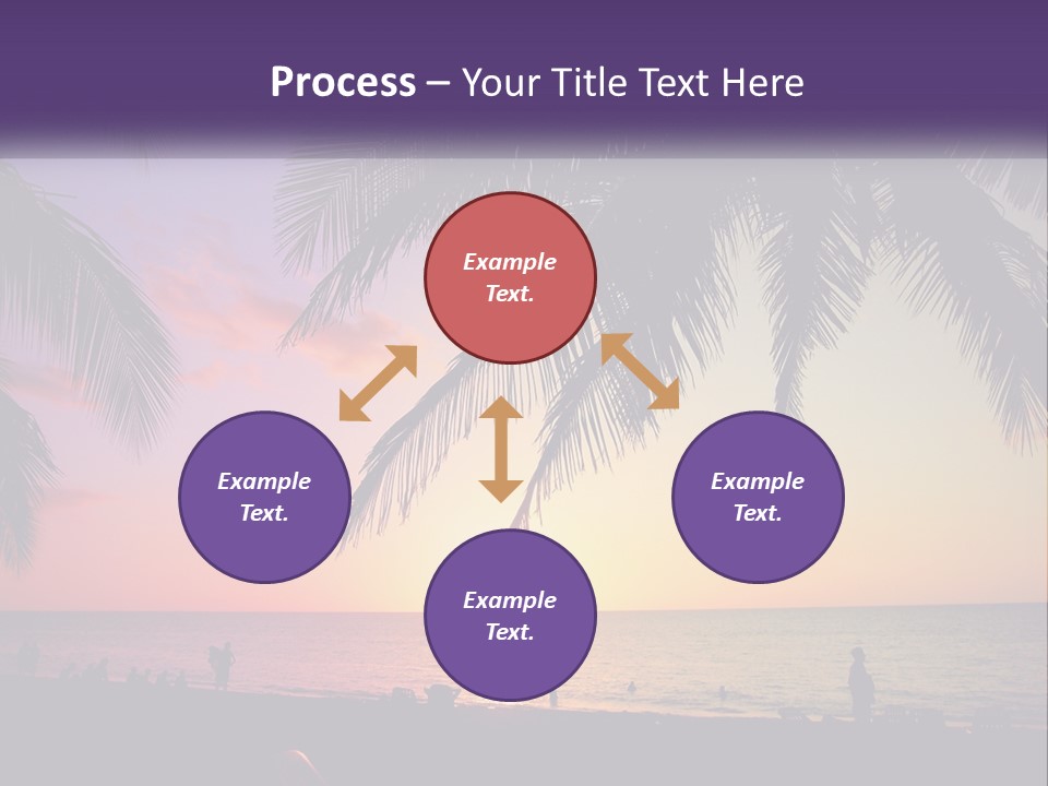 A Palm Tree With The Sun Setting In The Background PowerPoint Template