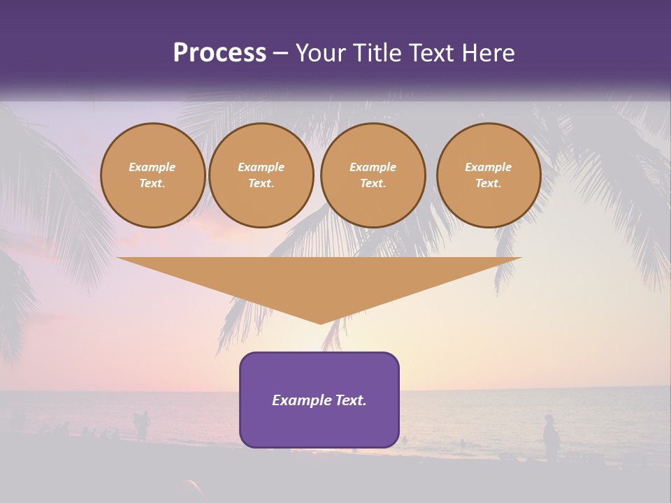 A Palm Tree With The Sun Setting In The Background PowerPoint Template