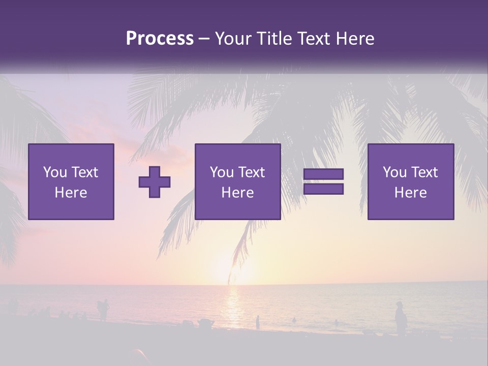 A Palm Tree With The Sun Setting In The Background PowerPoint Template